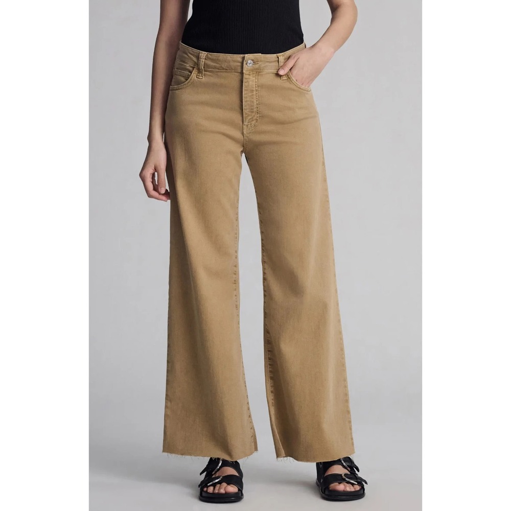 NWT Mavi Paloma Mid Rise Wide Leg Jeans Light Camel Tencel Stretch Women's 29